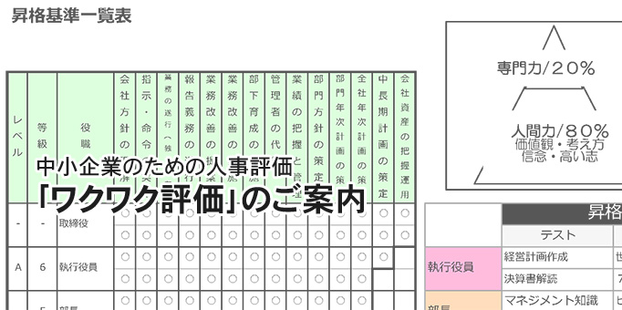 中小企業のための人事評価「ワクワク評価」のご案内