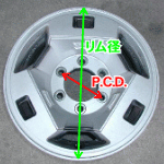 ホイールの断面図